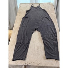 Free People FP Movement Womens Large Hot Shot Jumpsuit Charcoal Black good