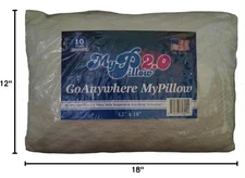 My Pillow Go Anywhere 12"x18" Roll-& Go Travel Pillow Multi-Use, Sealed