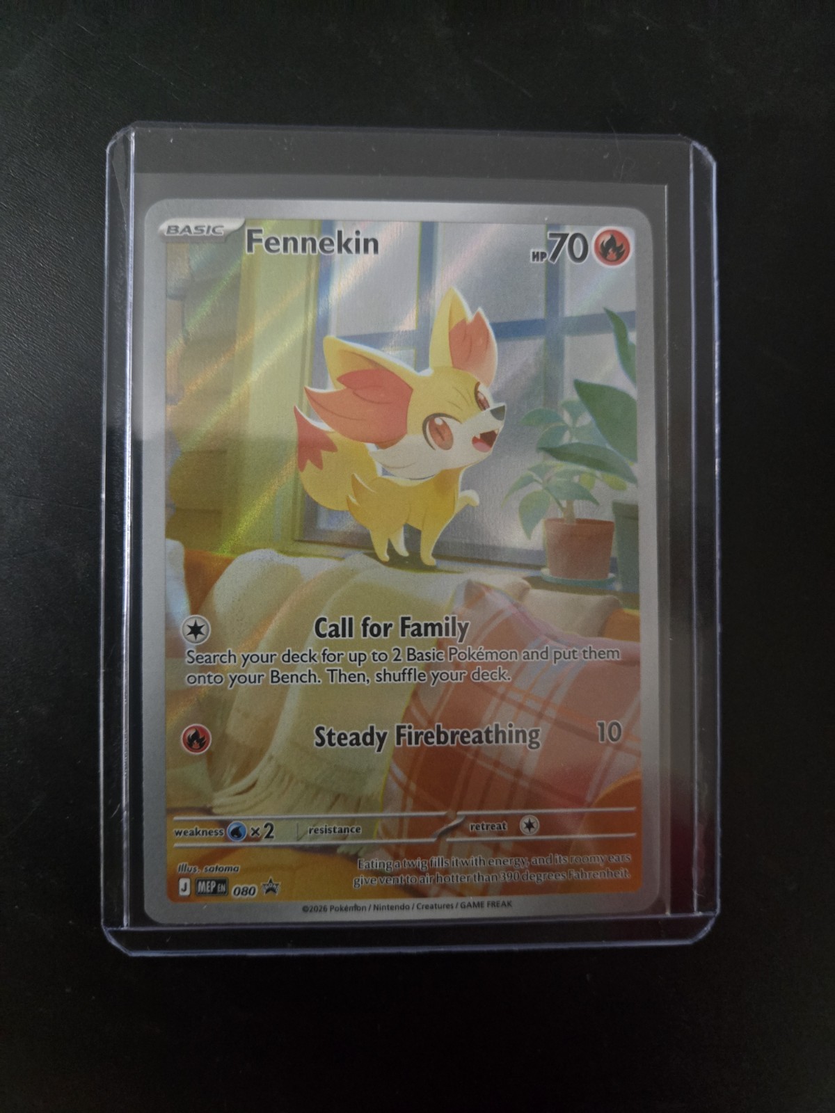 Fennekin 080 Chaos Rising ETB Promo NM Illustration Rare English