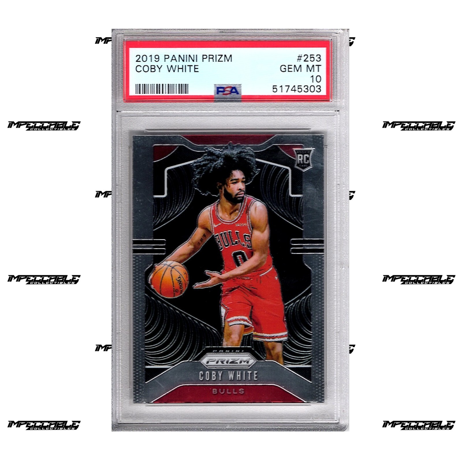2019-20 Panini Prizm - #253 Coby White Rookie PSA 10