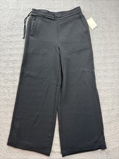 A New Day Pants Womens XS Black Wide Leg Signature Crepe Pull on