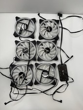 6/LOT Bgears 120mm White RGB Case Fans W/ Hub Controller PC Cooling