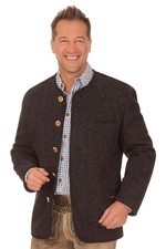 Orbis Trachten Herren Walkjanker Jacke 230/Rundhals anthrazit Oktoberfest Wiesn