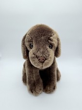 FAO Schwarz Chocolate Brown Lab Labrador Dog Plush Stuffed Animal Toy 9.5" 2012