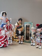 Job Lot - Assorted Vintage Souvenir Dolls of The World / Scottish Dress (B2692)
