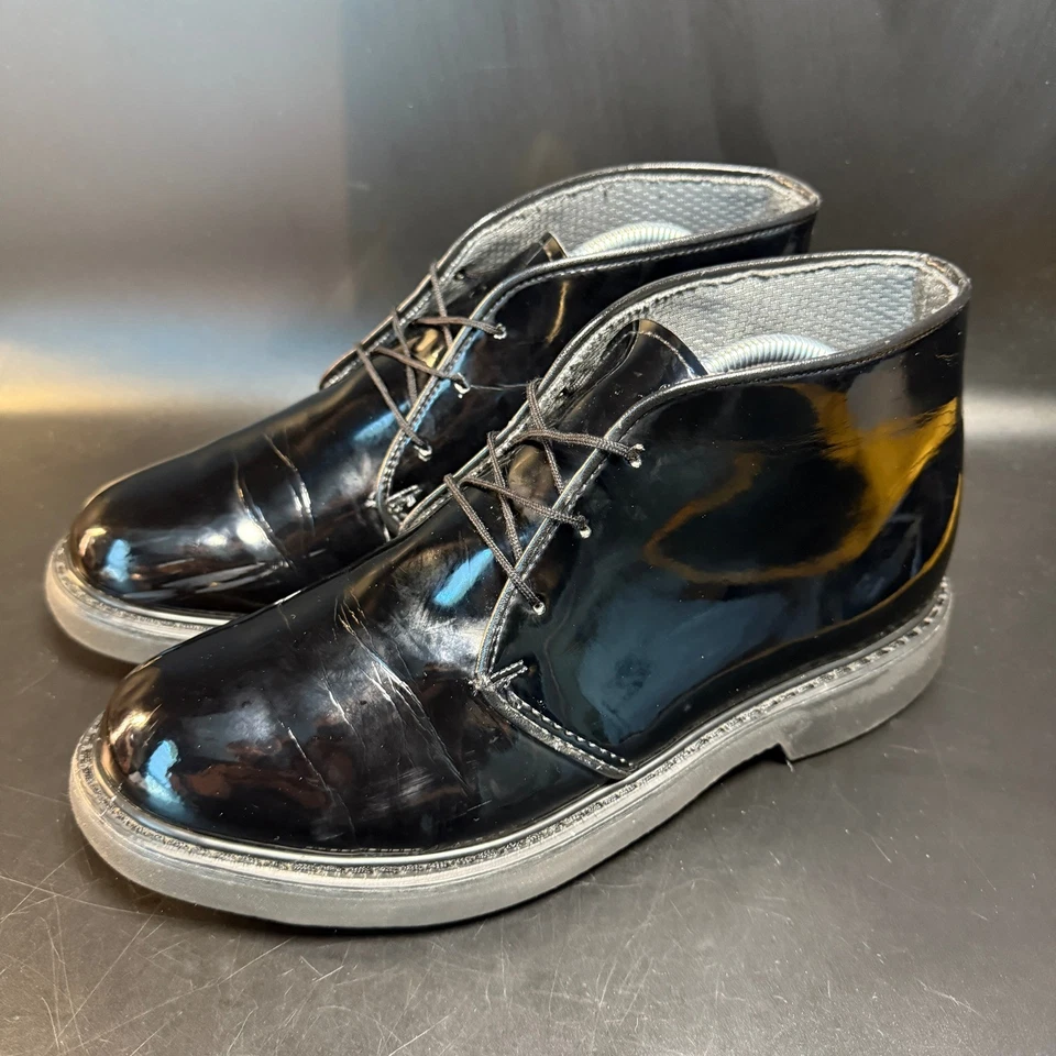 Bates Bates Lites Cuello Acolchado Alto Brillo Chukka Hombres Negro 9 D Foto 4 de 4