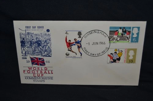 GB first day cover 1966 World Cup with scarce Birmingham cancel & unaddressed