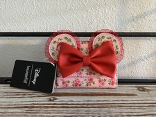 Loungefly Minnie Rosettes Lace Zip Wallet Pink Red