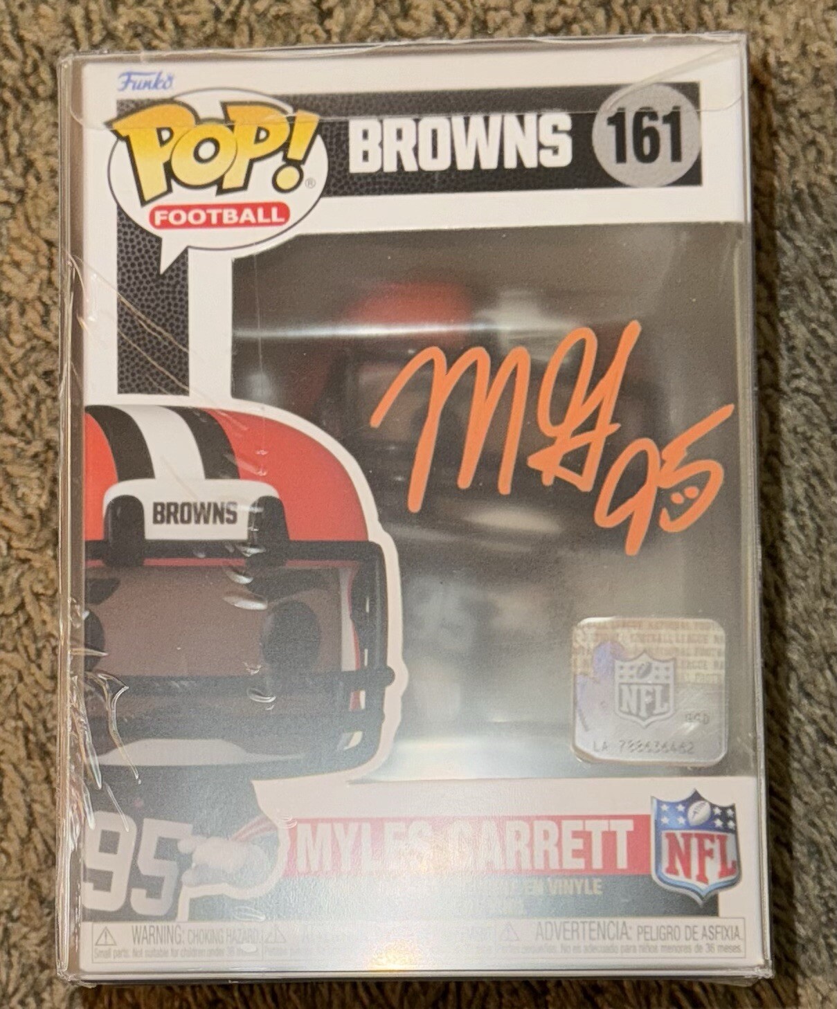 Myles Garrett Autographed Signed Cleveland Browns /Auto Funko Pop NFL COA JSA 