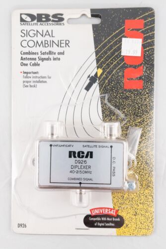 Vintage RCA DBS 2-Way Satellite Diplexer with DC Pass Through D926 40-2150MHz