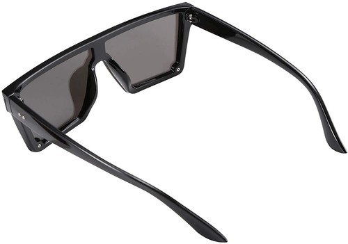 Skin Friendly Oversized Square Rimless Flat Sunglasses for Men Women Outdoor - Picture 3 of 12