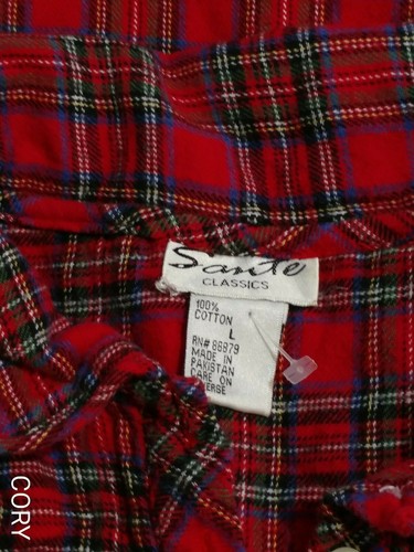 Women's SANTE CLASSICS FLANNEL HOLIDAYS SLEEPWEAR NIGHTDRESS Size L Long sleeve - Picture 12 of 12