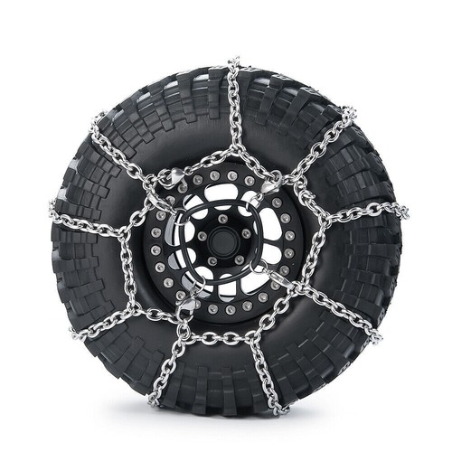 FLYXM Snow Chains Tire Safety for Axial TRX4 114/120mm 1.9'' Tire 1/10 RC Car - Picture 5 of 18
