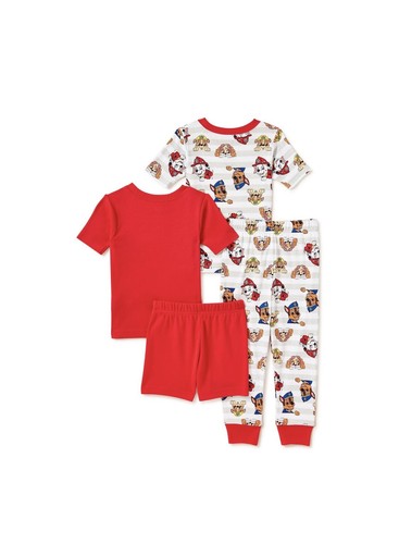 4 Piece PAW PATROL CHASE Cotton Snug-Fit Pajamas Sleepwear Set Toddler's NWT - Picture 2 of 3