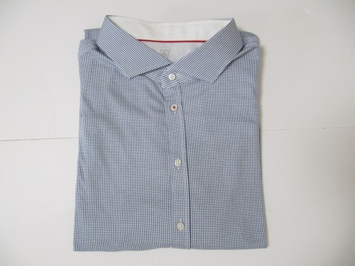 MRSP $175 Nuovo DESOTO Blu Navy Uomo Casual Business Camicia Abito Formale XXL - Foto 2 di 12