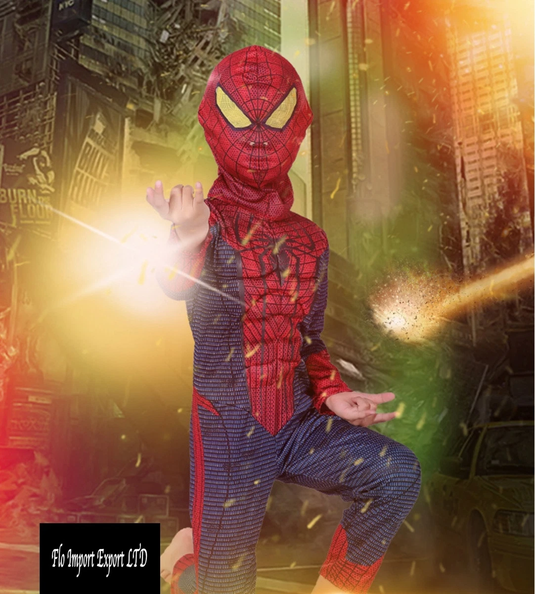 Spiderman Vestito Costume Carnevale Bambino Boy Cosplay Costumes Dress Up  SUP007