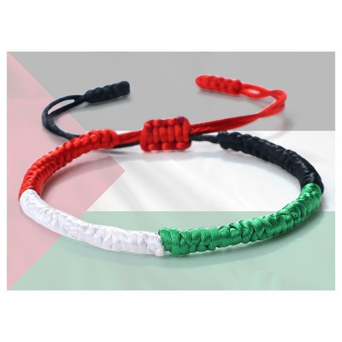 1-6PCS Gaza Free Palestinian Wristband Palestine Flag Bracelet AdjustableBra|NeW - Picture 3 of 14
