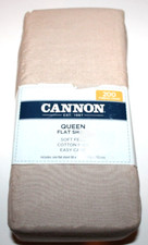 Cannon Queen Flat Sheet Solid Taupe 200 Thread Count