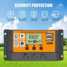 PWM 60AMP Solar Charge Controller For 12V 24V DC Battery Regulator