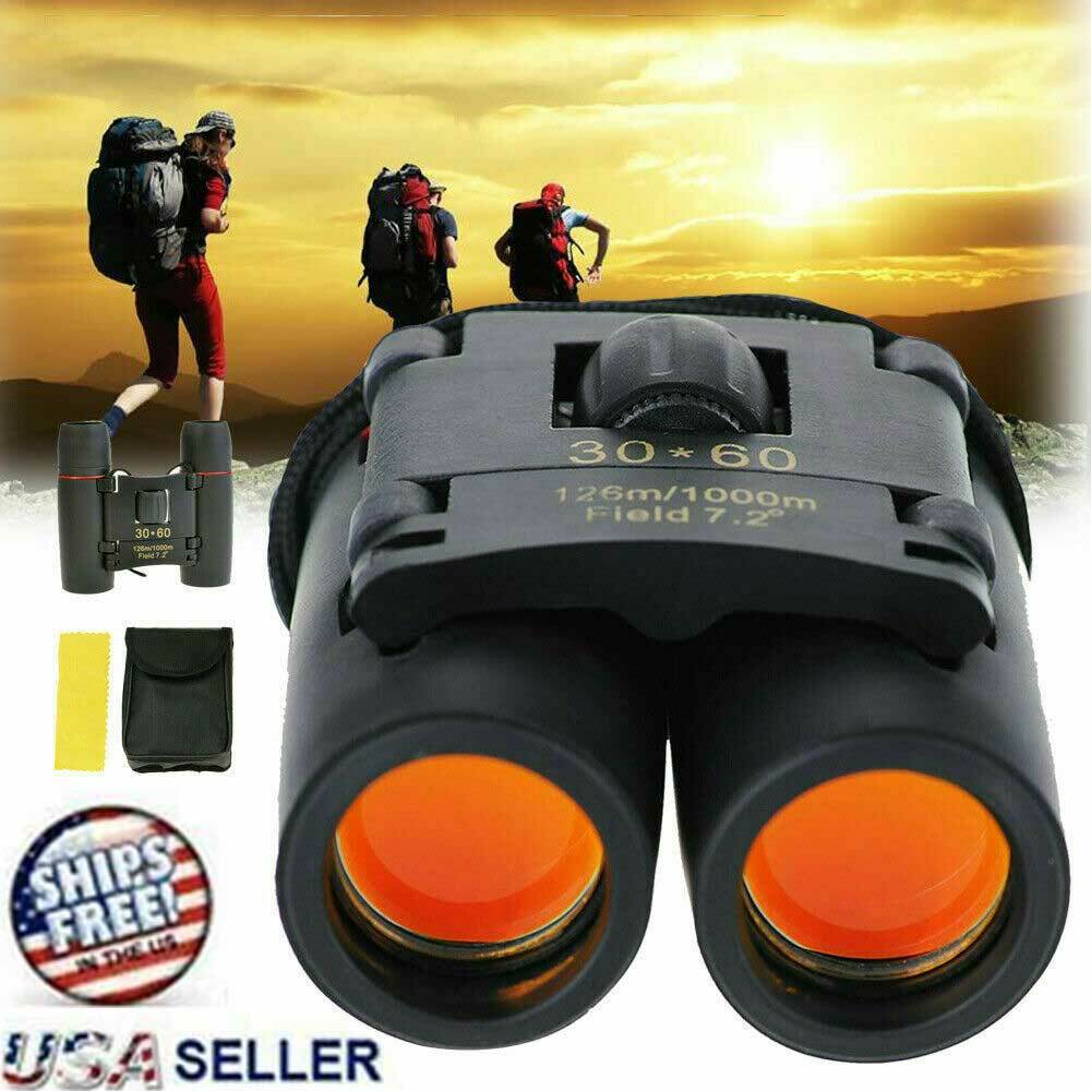 Binoculars 30x60 Zoom Outdoor Travel Compact Folding Telescope