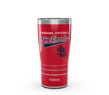 St LOUIS CARDINALS, 20oz STAINLESS STEEL TUMBLER FROM TERVIS WITH LID INCLUDED