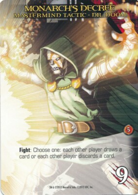 DR DOOM Upper Deck Marvel Legendary MASTERMIND TACTIC MONARCH'S DECREE