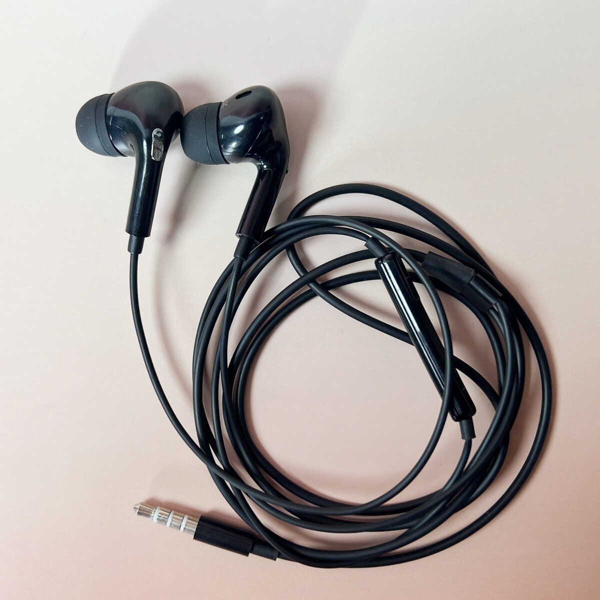 2 pack Earphones Black Headphones Wired 3.5mm Jack Earbuds For IOS/Android