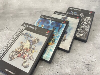 Lot 4 Sony PS2 Playstation2 KINGDOM HEARTS 1 & 2 Final MIX + Disney Japan JP Set