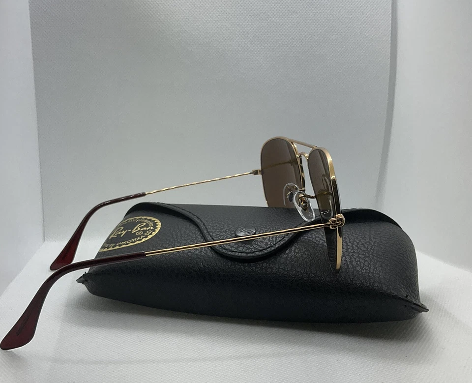 Gafas de sol Ray-Ban 58 mm aviador clásicas doradas - vidrio marrón polarizado Foto 4 de 4