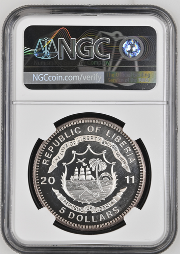 10 DOLLARS 2011 LIBERIA USPENSKI CATHEDRAL SILVER PROOF NGC PF68 - Picture 2 of 4