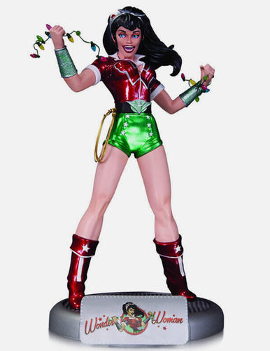 Figura Estatua DC Comics Bombshells 10 Pulgadas - Mujer Maravilla Navidad Nueva en Caja - Imagen 2 de 4