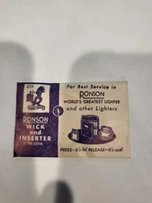 Vintage Ronson Lighter Wick with Inserter included, works with Ronson & Others