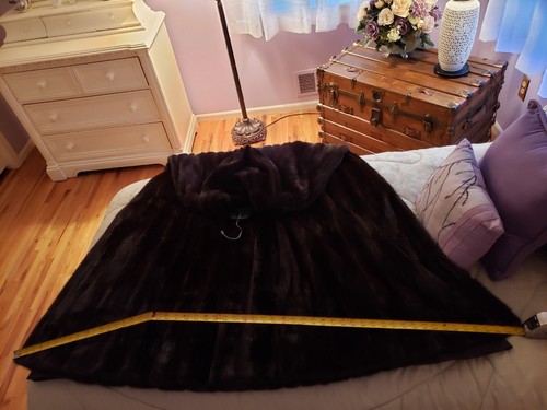 VTG Gorgeous Soft Brown Mink Fur Cape with scarf - Picture 11 of 13