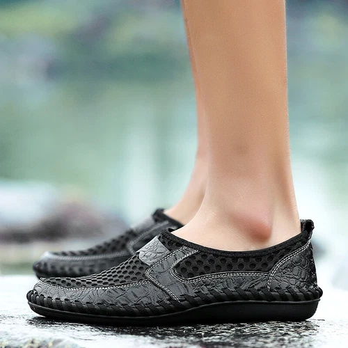 Herren Halbschuhe Slip on Sommer Loafer Slipper Mokassin Hausschuh Fahrschuhe - Bild 20 von 28