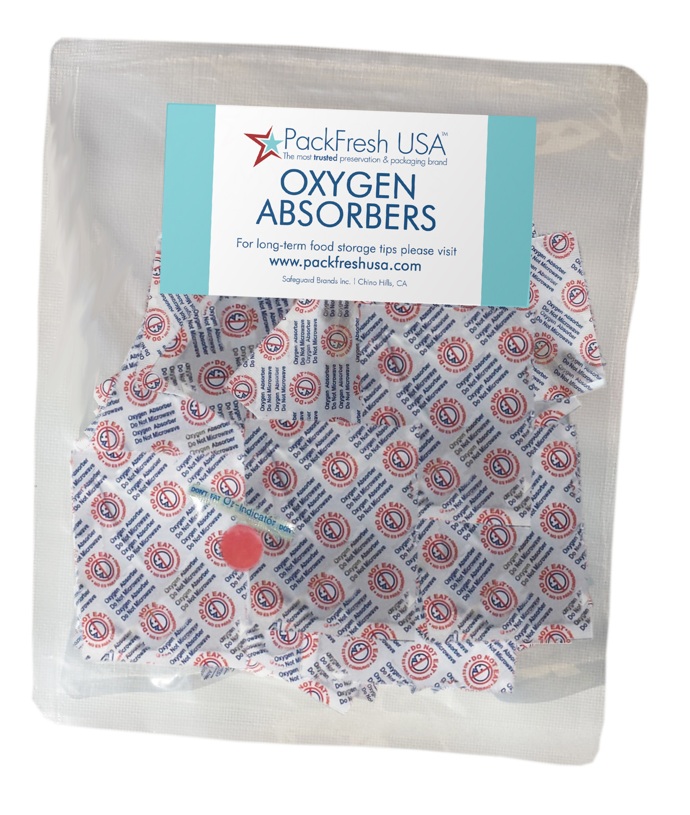 PackFreshUSA Mason Jar OXYGEN ABSORBER COMBO 25 x 50cc, 25 x 100cc, 25