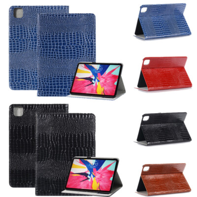 For iPad 9th 8th 7th/Mini 4 5 Case Crocodile PU Leather Folio Stand Smart Cover
