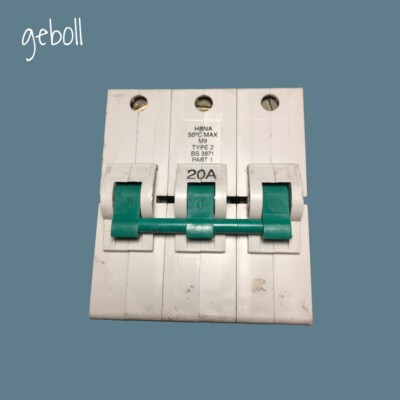 FEDERAL ELECTRIC HBNA 20A MCB FEDERAL ELECTRIC 20 AMP MCB 3P 20A TYP 2 M9