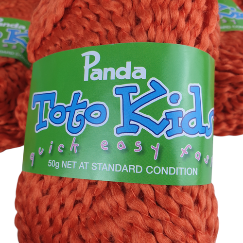 New PANDA TOTO KIDS 12 Ply Bulk Knitting Wool 100% Acrylic 10 x 50g Balls Orange - Picture 7 of 10