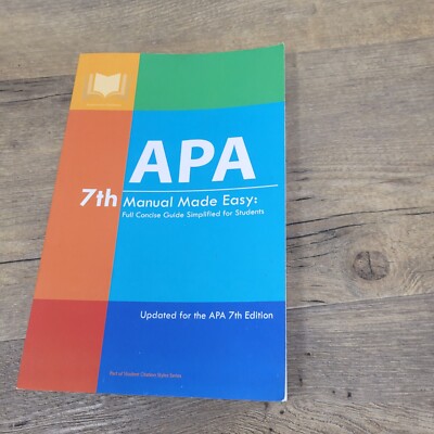 APA 7th Manual Made Easy Paperback Full Concise Guide Simplified For Students