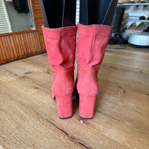 Farylrobin x Anthropologie Whipstitched Calf Suede Boots Size 6.5 - Picture 5 of 8