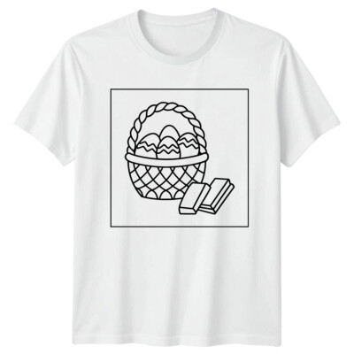 Osterkorb Eier Schokolade Damen T-Shirt Herren Tee Urlaub Grafik Top
