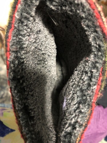 Toms Gray Red Nepal Stripe Knit Mocassin Ankle Boots Women's Size 6 - 第 11/16 張圖片