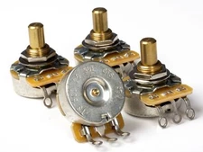 CTS 500k Audio/Log Pot, Solid Shaft, Top-Routed Guitars (4 Pack)