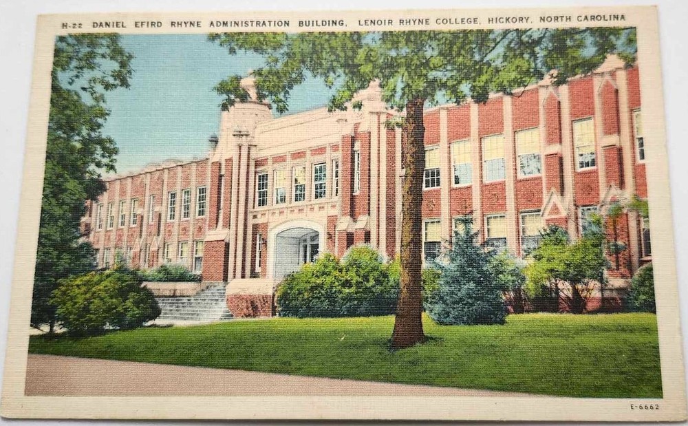 Administration Building, Lenoir Rhyne College, Hickory, NC Postcard