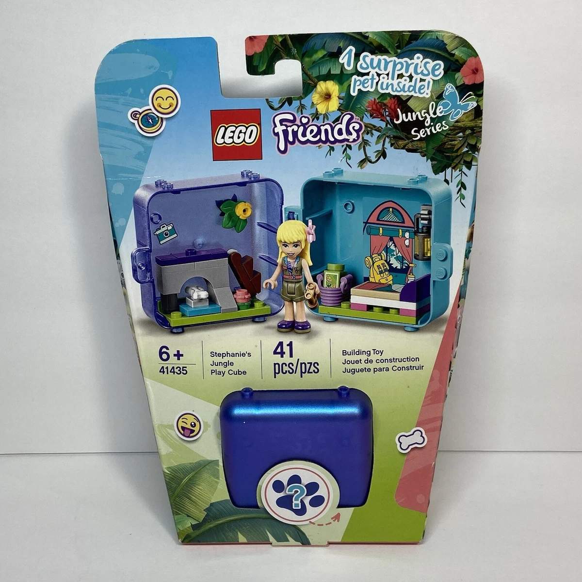 Lego Friends Jungle Series 41435 Stephanie Jungle Play Cube 41pc w