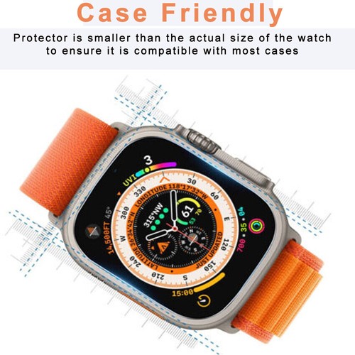 Apple Watch Series9 8 7 Ultra 41/45/49Full Cover Tempered Glass Screen Protector - Picture 7 of 8
