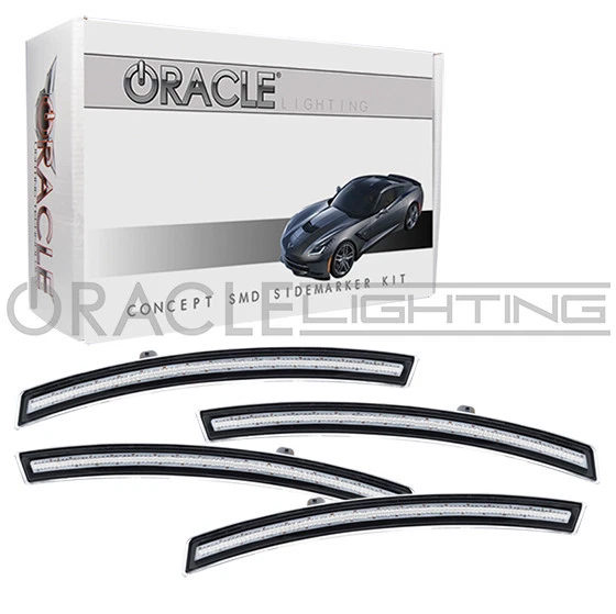 2014-2016 ORACLE CHEVY CORVETTE C7 TINTED SMOKED CONCEPT SMD LED SIDEMARKERS 4PC - Image 2 of 3