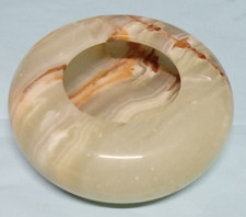Vintage Onyx Ashtray Round 