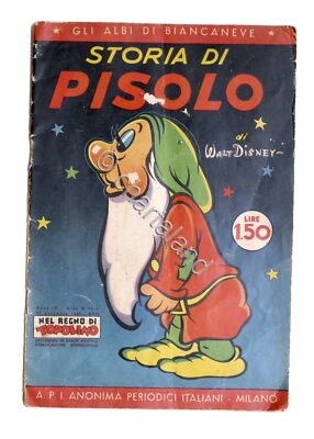 Die Alben von Schneewittchen - Walt Disney - Geschichte von Pisolo - 1^ Aufl. 1938