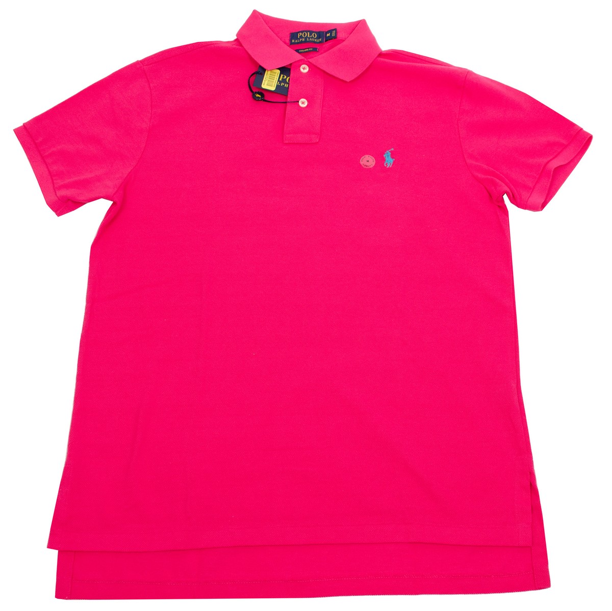 POLO RALPH LAUREN MESH MEN'S CUSTOM FIT COTTON SHIRTS PINK